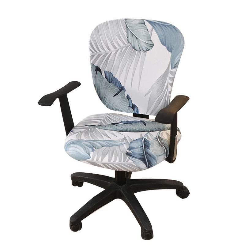 Jinzio Computer Office Chair Cover - Split Protective & Stretchable Cloth Polyester Universal Desk Task Chair Chair Covers Stretch Rotating Chair Slipcover, Strong Blue - Image 1